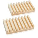 Juvale Coaster Holders - 2-Pack Coaster Display Stand Hold Up to 8 Coaster, 3.9-Inch Wood Coaster Holder Fit Square Round Coaster, for Kitchen, Dining Table, Home Decoration, Housewarming Gift