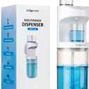 Automatic Mouthwash Dispenser for Bathroom,Bathroom Accessories 19.4 Fl Oz Dispensers with Magnetic Cups,Wall Mounted Dispenser,Suitable for All Age Groups,White