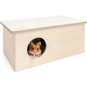 Niteangel Birch Chamber-Maze Hamster Hideout - Small Pets Woodland House Habitats Decor for Hamster Mice Gerbils Mouse