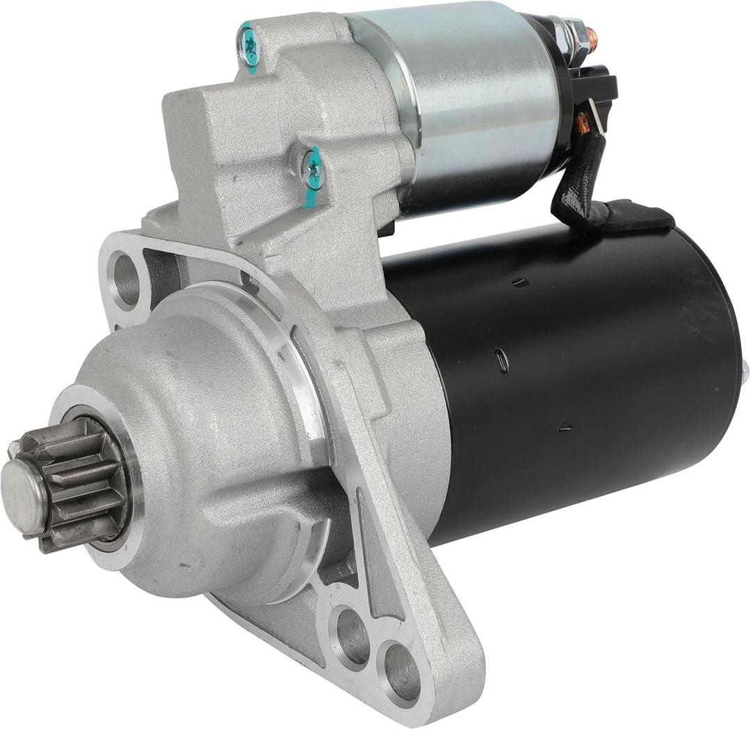 SCITOO Starter Motor 17967 2004-2005 for Audi for A3 2.0L 2005-2009 for Seat for Cordoba 2.0L 2008-2009 for Seat for Leon 1.8L 1.4L Leon 2.0L for Volkswagen for Jetta 2.0L 1.1kW/12V CCW 10-Tooth