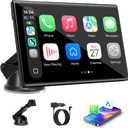 Carplay Screen for Car, 7 inch Wireless Carplay & Android Auto（Black）