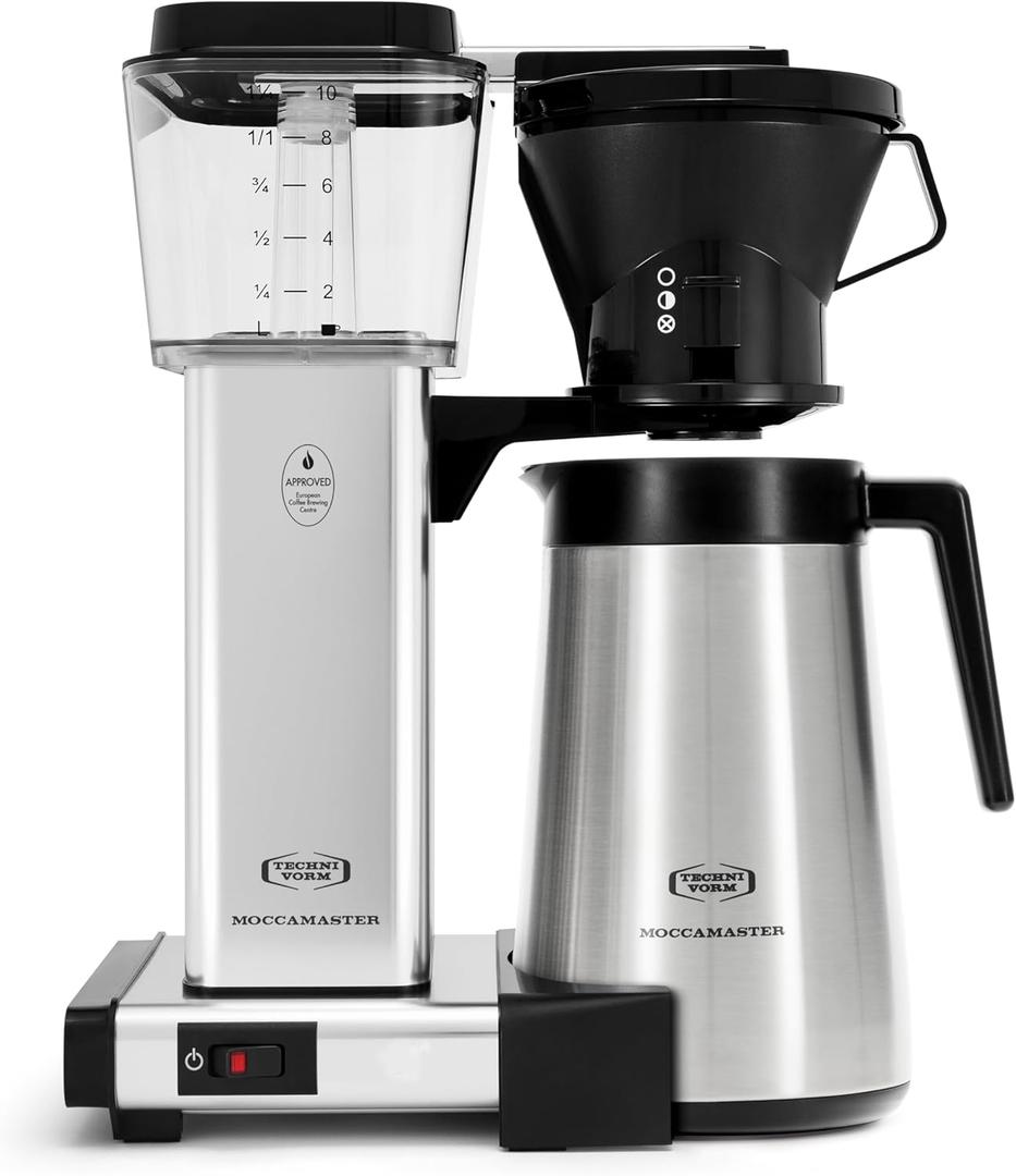 Technivorm Moccamaster 79112 KBT Coffee Brewer, 40 oz, Polished Silver (40 oz, Polished Silver)