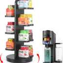Flavor Pod Holder for Ninja Thirsti Pods, 360 Rotating 14-Flavor Storage Holder for Ninja Thirsty Drink System Pod Organizer for Ninja Thirsty Flavor Pods,Water Flavoring (Black)