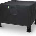 REDRICH Fire Pit Cover Square  Heavy Duty Outdoor Firepit Cover, Full Coverage Patio Outdoor Fireplace Cover, Dustproof Anti UV and Waterproof, 32L x 32W x 16H Black