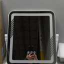 Vanity Mirror with Lights, Height-Adjustable & 360 Rotation, 1/10X Magnification, Three Color Lighting Modes, Makeup Mirror Smart Touch Control, Large Vanity Desk Mirror (17.5in,White)