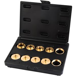 O'SKOOL 10 pcs Brass Router Template Bushing Guides Sets Fit Any Router Sub-base of the Porter Cable style, RA02