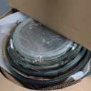 COOK WITH COLOR 3 Pcs Glass Mixing Bowl Set with Lids Borosilicate Glass Nesting Bowls for Cooking, Baking and Meal Prep, Gray