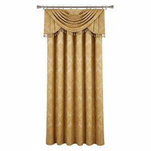 SUBRTEX Light Flitering Curtains 52Wx84L, Room Darkening Vibrant Floral Drapes, 50% Blackout, Semi Sheer Boho Farmhouse Curtains for Living Room, Gold 