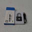 Fingerprint Padlock, Pothunder Smart Padlock, Locker Lock, Fingerprint Lock with APP Unlock, USB Rechargeable, Suitable for Gym Locker, Door(Black)