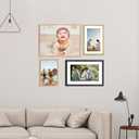 BKABOT 10x12 Picture Frame, Black Aluminum Metal Photo Frames with HD Glass, Fits 8x10 with Mat or 10 x 12 without Mat, Display for Wall, 1 Pack