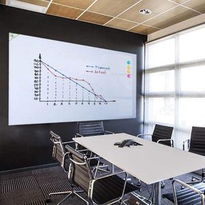ZHIDIAN White Board Sticker Non-Adhesive Backing, 48" x 36" Magnetic Dry Erase Board Contact Paper for Wall, Whiteboard Sheet Roll for Teacher Kids Classroom, Include Markers, Eraser with Magnet