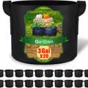 Gardzen 20-Pack 3 Gallon Grow Bags, Aeration Fabric Pots with Handles, Pot for Plants