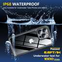 SPIDERCASE for iPhone 16 Pro Max Case Waterproof, [12FT Military Drop Proof] [IP68 Waterproof] [Full Body Protection] Heavy Duty Protective Cover for iPhone 16 Pro Max 6.9, Black