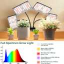 LBW Grow Light for Indoor Plants, Quad-Head Standing Plant Light, Full Spectrum, Wide Coverage, 63 Adjustable Height, Plug & Play