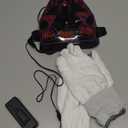 JOYIN Halloween Led Mask, Light Up Mask and Gloves for Cosplay Costume (Purple), 3 Modes Scary Glow in The Dark Masks for Boys Girls Halloween Party Dress Up Accessories, Gifts Giving