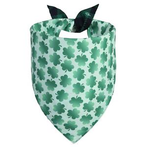 2 Pack QUQULE St. Patrick's Day Dog Bandana Small 1PCS, Green Scarf for Boy and Girl, Durable Triangle Reversible Bibs Handkerchief for Puppy Pet