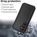for Samsung Galaxy S24 FE 5G Case, S24 FE Heavy Duty case, [Belt Clip Holster] [Glass Screen Protector] [Military Grade Protective ] [Shockproof] [Dropproof] [Dust-Proof] (Black)