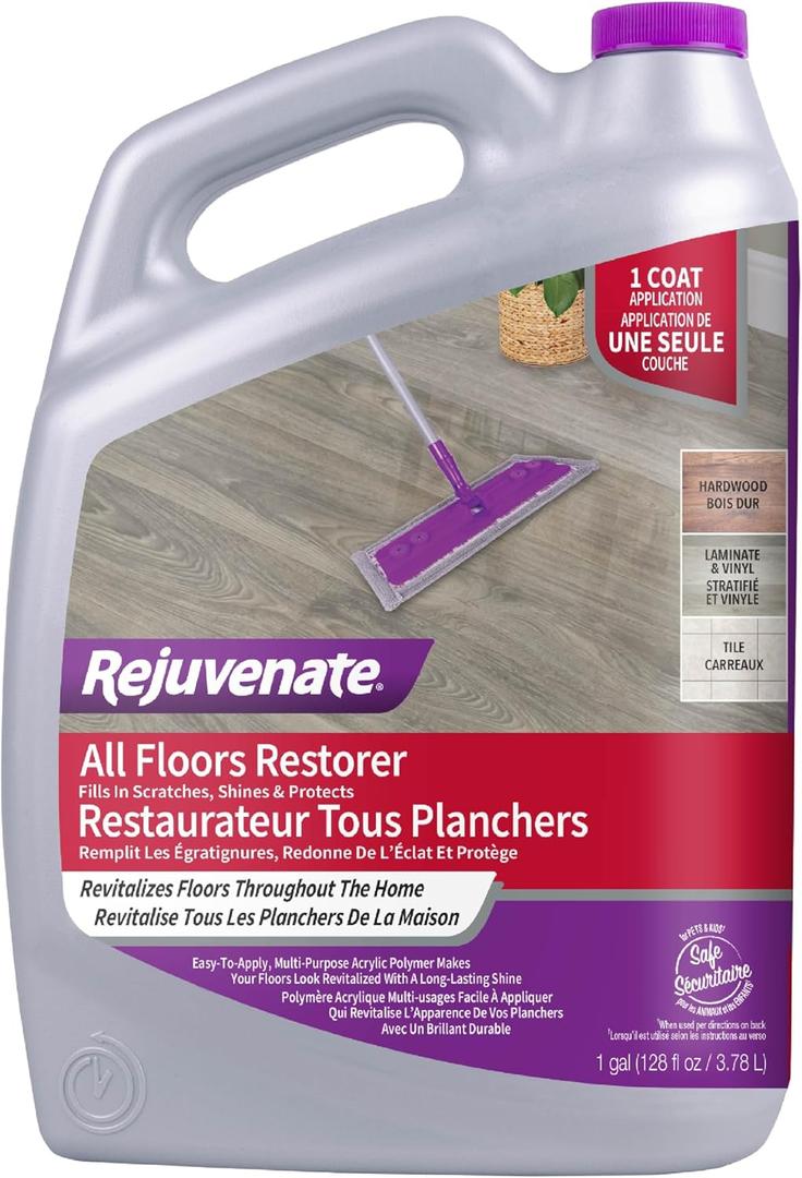 Rejuvenate All Floors Restorer Fills Scratches, Shines And Protects All Floor Types, Including Hardwood, Laminate, Vinyl And Tile, 1 Gallon