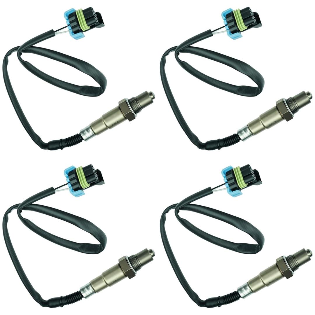 O2 Oxygen Sensor Compatible with Chevy, GMC, Cadillac, Buick & Saturn Models - Equinox, Impala, Traverse, Captiva Sport, Terrain, SRX, Allure, Lacrosse,4pcs Upstream and Downstream, (250-24649*4)