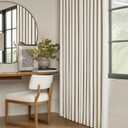 Cream Beige Linen Blackout Curtains Pinch Pleated 102 Inches Long for Bedroom Memory Shape Back Tab Flax Linen Curtains Blackout Farmhouse Full Light Blocking Thermal Insulated Drapes 2 Panels Set