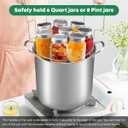 Fulgutonit Stainless Steel 21.5 QT Canning Pot with Rack & Lid, Canning Supplies Starter Kit and 6 Pieces Tools Set, Water Bath Canner for Beginner