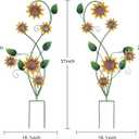 YEAHOME Garden Decor for Outside, 2 Pack 37 Metal Sunflowers Garden Stakes, Spring Wall Decor, Yellow Look & Personalities Flowers Yard Art for Outdoor Lawn Backyard Porch Patio Home Decorations