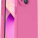 Vooii Compatible with iPhone 13 Case, Liquid Silicone Upgrade [Camera Protection] [Soft Anti-Scratch Microfiber Lining] Shockproof Phone Case for iPhone 13 6.1 inch - Pitaya