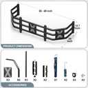 Truck Bed Extender 59"- 69" Adjustable Length, Heavy Duty Aluminum Tailgate Extender with Reinforced Panel, Drill Required, Fits for Ford F150/250/350, Ram 1500-3500, Silverado/Sierra, Tundra,Titan