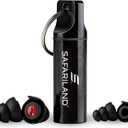 Safariland Pro Impulse Hearing Protection, In Ear Earplugs with Keychain Storage Case - Hearing Protection for Firing Range, Shooting and Hunting (2 pair (Pack of 1))