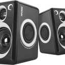 Computer Speakers with Surround Sound 2.0CH USB Wired Powered Multimedia Speaker for Desktop/TV/PC/Laptops/Smart Phone Built-in Four Loudspeaker Diaphragm (Gray)
