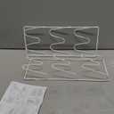 2 Pack Pot Lid Organizer Rack, 6-Tier Pot Lids Holder for Cabinet Door/Wall, No Drilling Adhesive Wall/Door Mounted Rustproof Pot and Pan Cover for Kitchen Storage, White