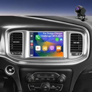 Radio for Dodge Charger Challenger 2015-2023,Jeep Grand Cherokee 2014-2021,Chrysler 300 2015-2023,Ram 1500/2500/3500 2013-2018,Touch Screen Stereo CarPlay Android Auto WiFi GPS (Only Fit 8.4in Screen)