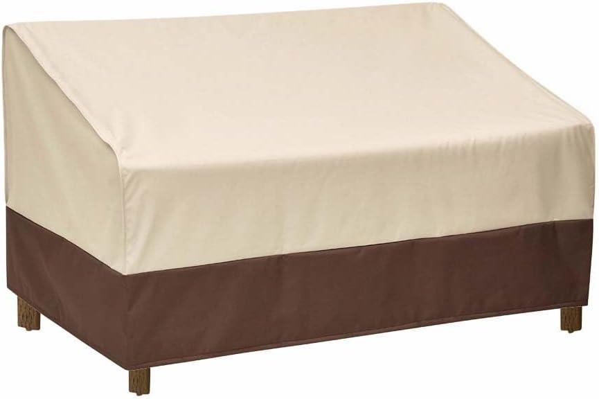 Loriano 2-Seater Patio Sofa Cover, 100% Waterproof for Outdoor Loveseat Covers, 600D Oxford Fabric Heavy Duty Lawn Patio Furniture Covers 60"W x 40"D x 33"H