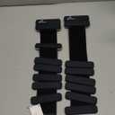 Sportneer Wrist & Ankle Weights for Women Men - 1 Pair (1 lb/ 2 lb Each) | Adjustable Weighted Bracelet Silicone Bangles for Yoga, Dance, Pilates, Cardio, Aerobics, Gym, Pool Exercises and Jogging (Polar Night Black, 2 LBS x 2)