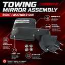 SecosAutoparts Towing Mirror Assembly Right Passenger Side Compatible with Chevrolet Silverado, Fit for GMC Sierra 2500HD 3500HD 2019-2025 w/Signal Light, Power&Heated Glass, 8Pin# 84944539 84944540