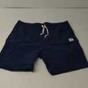 PLEPAN Mens Corduroy Shorts Casual Elastic Waist Drawstring Summer Beach Short (3X-Large, Navy Blue)