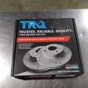 TRQ Front and Rear Brake Pad and Rotor Set Ceramic G Coated Drilled Slotted Rotors Compatible with 2002-2004 Ford Focus SVT