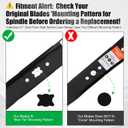 Grasscool TB110 942-0741A Mower Mulching Blade for Troy Bilt 21 inch Deck Mower TB240 TB230 TB130 TB200 TB160 TB210 TB280ES TB320 TB115 TB220 21" Walk Behind Push Mower Replace 742-0741A