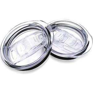 20oz Skinny Tumbler Replacement Lids 2 Pack,Spill Proof Splash Resistant Silicone Sliding Covers,Straw Friendly, BPA Free