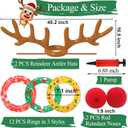 Christmas Games Decorations, Inflatable Reindeer Antler Ring Toss Game, Stocking Stuffers for Men Women Kids Teens Adults, Christmas Party Games Fun Xmas Gifts Carnival Holiday Family