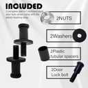 2 x 38427 Tailgate Striker Bolt Compatible with Chevy Avalanche Silverado 1500 2500 3500, Tailgate Door Lock Latch Striker Bolt with Nuts, Replace Parts 11570162 30283 49538 - Set of 2