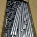 VTRIN Vertical Narrow Shoe Rack Organizer Tall Shoe Rack for Closet Entryway 10 Tier Non-Woven Cover Shoe Shelf Holds 20-22 Pairs Free Standing Shoe Storage Cabinet with Dustproof Cover, Grey