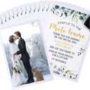 Karenhi 100 Pcs Magnetic Picture Frame Bulk, 4 x 6 in Magnetic Photo Frames for Refrigerator Fridge, Clear Photo Sleeves with Inserts, White Magnet Picture Holders for Wedding Party