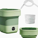 Foldable Washing Machine, 9L Mini Washing with 3 Modes Deep Cleaning Half Automatic Washt, Portable Washing Machine for Apartments, Dormitories, Camping, RV Travel (Green) 