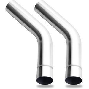 LCGP 2.25"OD 2 Pcs 45 Degree Exhaust Tube Made of High Quality Stainless Steel DIY Exhaust Pipe