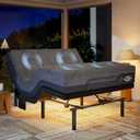 Marsail NS1 Massage Adjustable Base with Mattress Set, Queen Adjustable Bed Frame + 12-inch Cooling Gel Memory Foam Mattress, Dual Motor Bed Frame with Wireless Remote, CertiPUR-US Certified