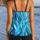 Women Tankini Swimsuit with Shorts - Flowy Two Piece Swimsuits Tummy Control Bathing Suits 2025 Swimwear (L)