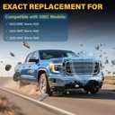 Gloss Black Front Upper Grille Trim Compatible with GMC Sierra 1500 (2023-2025) | ABS Plastic Replacement Grille Cover | Easy Snap-On Installation | Exterior Styling Upgrade