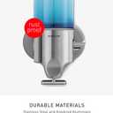 simplehuman Wall Mount Pumps, Triple 15 fl. oz. Shampoo & Soap Dispenser, Stainless Steel