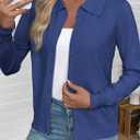 EVALESS Cardigan Sweaters for Women Lightweight Trendy Long Sleeve Lapel Collar Button Down Sweaters Fall Fashion 2026 Wool Blend Knit Cardigans Sweater Tops Dirty, Blue, X-Large